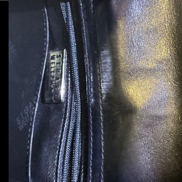 COPY - Stuart Weitzman Black Leather Purse shoulder bag - Picture 3 of 6